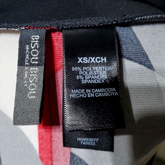 Geometric print shift dress w/ tie waist - Picture 5 of 8